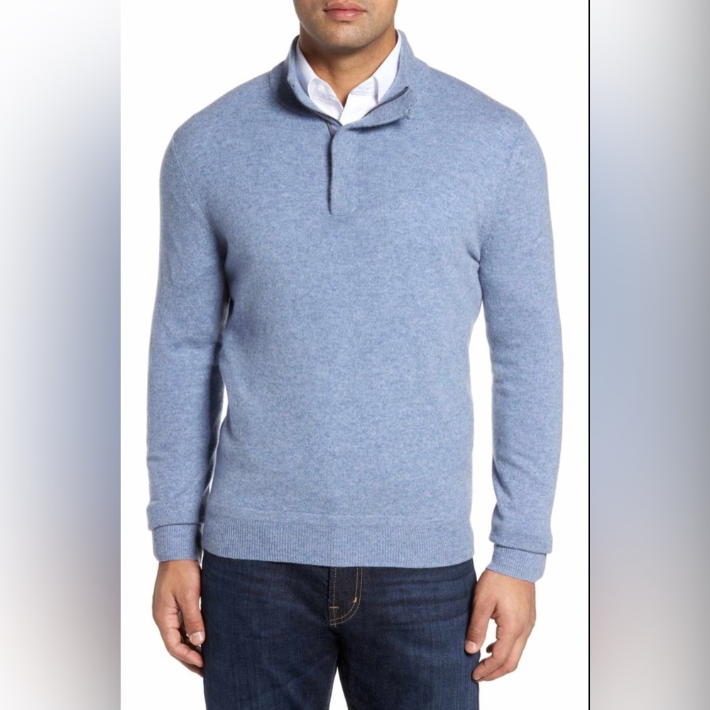 100% Cashmere Quarter Zip Sweater